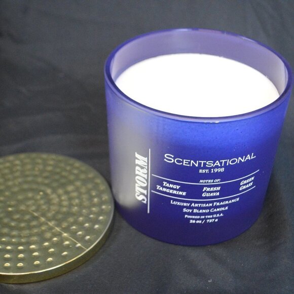 Scentsational Storm Candle 3 Wick Luxury Artisan Fragrance Soy Blend Candle NEW - Picture 2 of 2